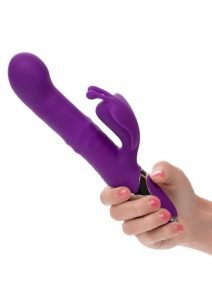 Enchanted Flutter Rechargeable Silicone Dual Action Rabbit Vibrator - Purple