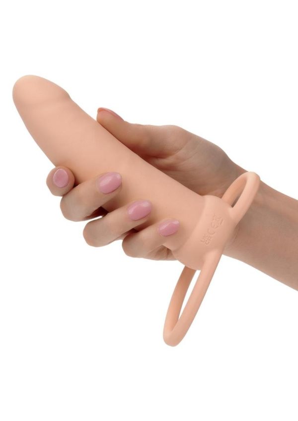 Performance Maxx Rechargeable Silicone Thick Dual Penetrator Extender - Vanilla