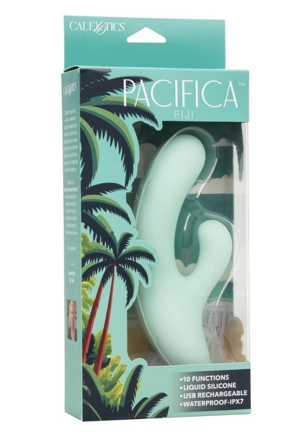 Pacifica Fiji Rechargeable Silicone Rabbit Vibrator - Green