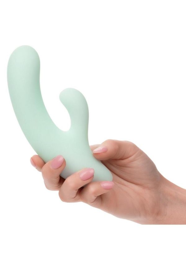Pacifica Fiji Rechargeable Silicone Rabbit Vibrator - Green