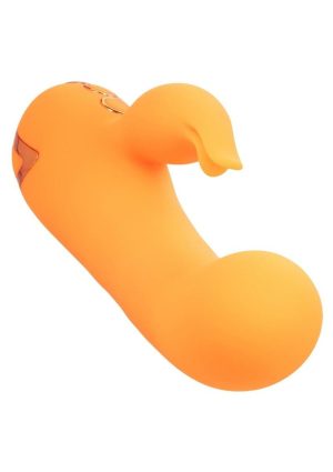 California Dreaming Montecito Muse Rechargeable Silicone Rabbit Vibrator - Orange