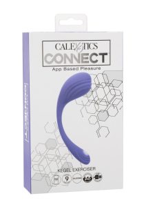 CalExotics Connect Kegel Exerciser Rechargeable Silicone App Compatible Stimulator with Remote Control - Purple