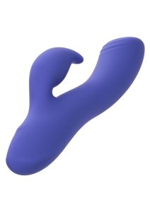 CalExotics Connect App Compatible Dual Stimulator Rechargeable Silicone Dual Vibrator with Remote Control - Purple