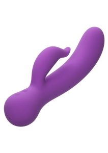 First Time Silicone Rechargeable Pleaser Rabbit Vibrator - Purple