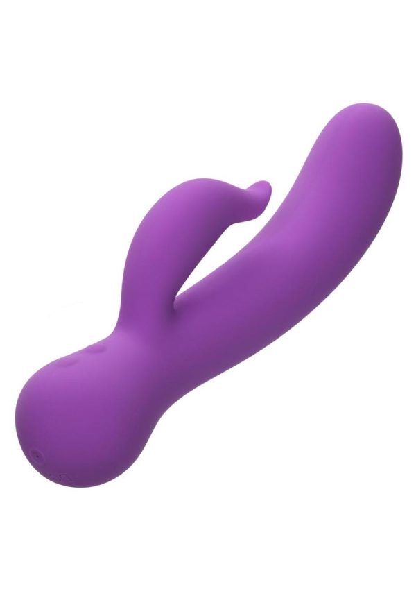 First Time Silicone Rechargeable Pleaser Rabbit Vibrator - Purple