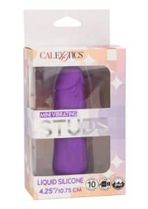 Studs Rechargeable Silicone Mini Vibrator - Purple