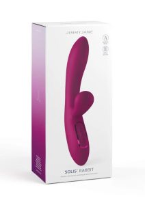 JimmyJane Solis Rabbit Rechargeable Silicone Rabbit Vibrator  - Fuchsia