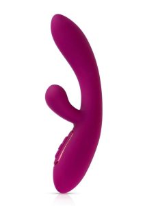 JimmyJane Solis Rabbit Rechargeable Silicone Rabbit Vibrator  - Fuchsia