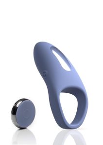 JimmyJane Tarvos Rechargeable Silicone Cock Ring with Remote Control - Blue
