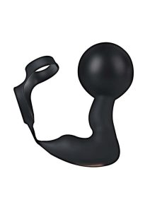 Atomic Inflatable P-Spot Rechargeable Silicone Prostate Stimulator  with Remote Control - Black