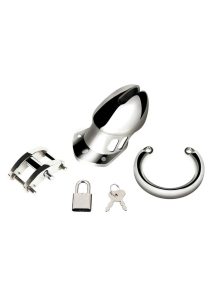 Blue Line Cock Humiliation Chastity Cage - Small 2.75in - Stainless Steel