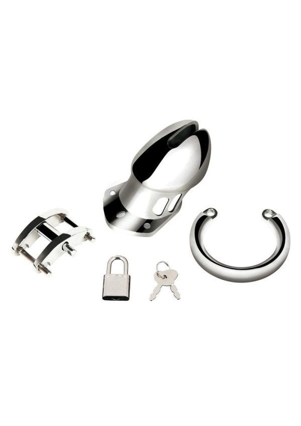 Blue Line Cock Humiliation Chastity Cage - Small 2.75in - Stainless Steel