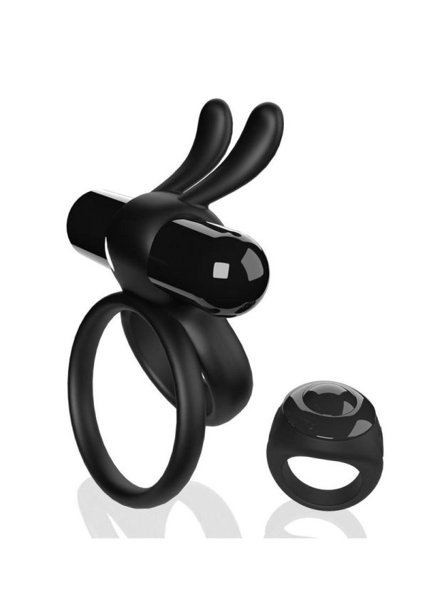 Screaming O Ohare XL Rechargeable Silicone Vibrating Cock Ring with Remote Control - Black