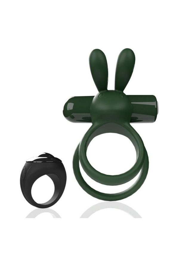 Screaming O Ohare XL Rechargeable Silicone Vibrating Cock Ring with Remote Control -  Green