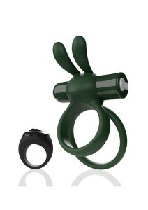 Screaming O Ohare XL Rechargeable Silicone Vibrating Cock Ring with Remote Control -  Green