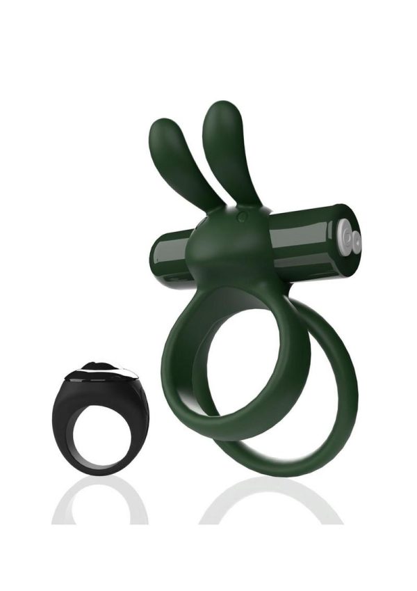 Screaming O Ohare XL Rechargeable Silicone Vibrating Cock Ring with Remote Control -  Green