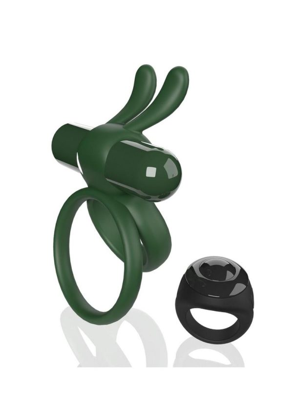 Screaming O Ohare XL Rechargeable Silicone Vibrating Cock Ring with Remote Control -  Green