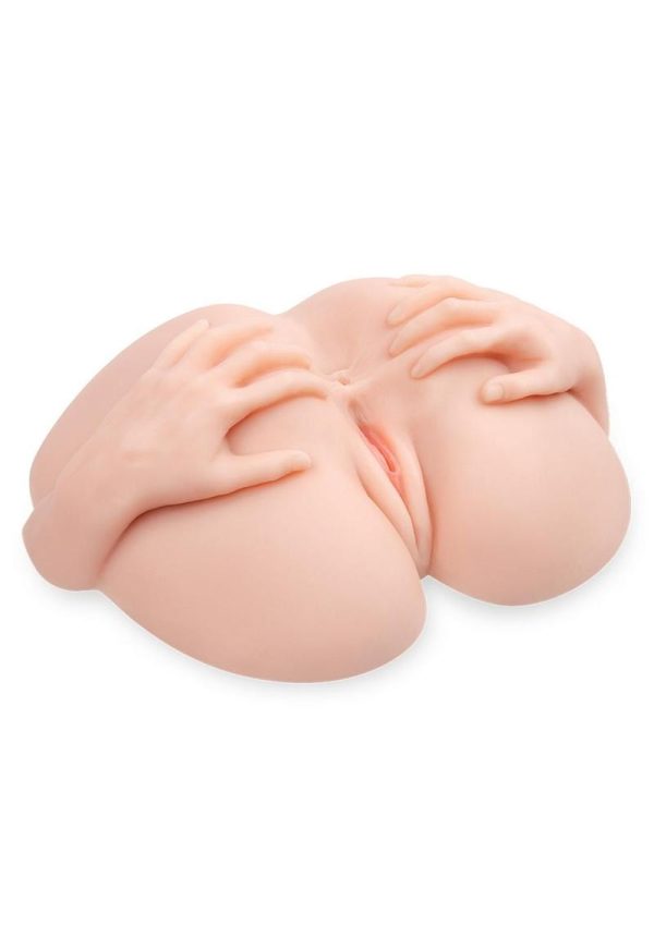 Zolo Stroke Off Vibrating Spread Wide Pussy and Ass Rechargeable Masturbator - Vanilla