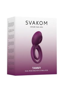 Svakom Tammy Silicone Rechargeable Clitoral Stimulator Couple`s Ring - Purple