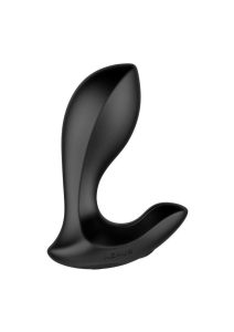 Nexus Duo Rechargeable Silicone Butt Plug with Remote Control - Medium - Black