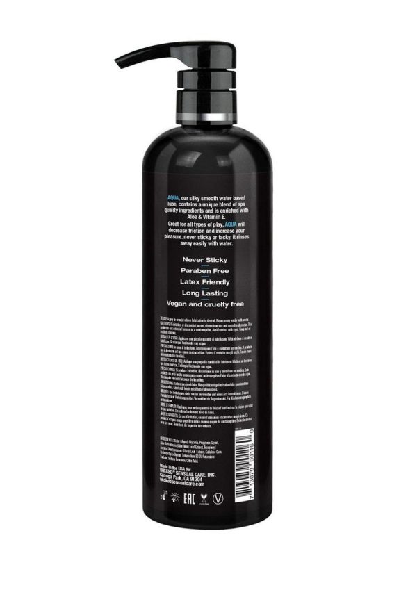 Wicked Aqua Water Based Lubricant Fragrance Free 16oz