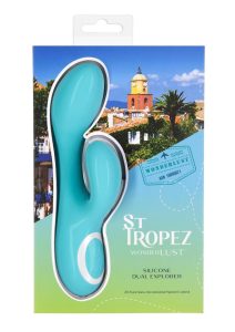 Wonderlust St Tropez Rechargeable Silicone Rabbit Vibrator - Teal