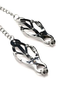 Master Series Tyrant Spiked Clover Nipple Clamps - Silver