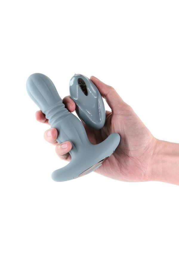 Renegade Gemini Rechargeable Silicone Prostate Massager with Remote Control - Gray