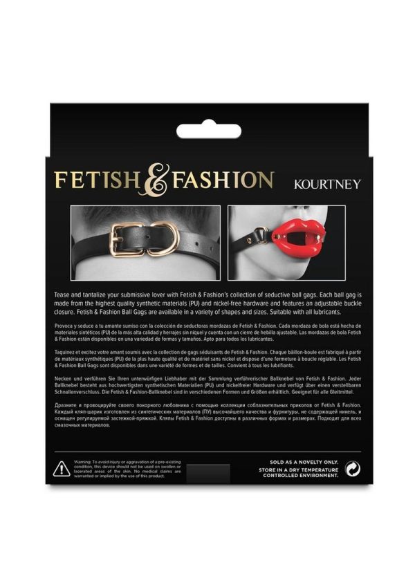 Fetish and Fashion Kourtney Silicone Ball Gag - Red/Black