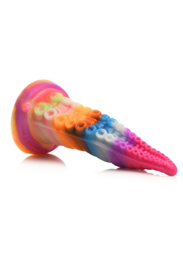 Creature Cocks Luminoctopus Glow in The Dark Tentacle Silicone Dildo - Multicolor