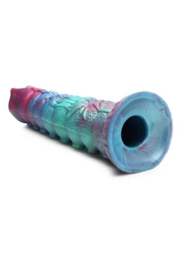 Creature Cock Galactic Breeder Ovipositor Silicone Dildo - Red/Teal/Blue