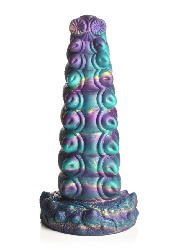 Creature Cock Chrysalis Silicone Dildo - Blue/Purple/Gold