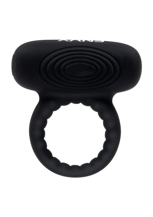 Envy Toys Trembler Vibrating Rechargeable Silicone Stamina Ring with Remote Control - Black