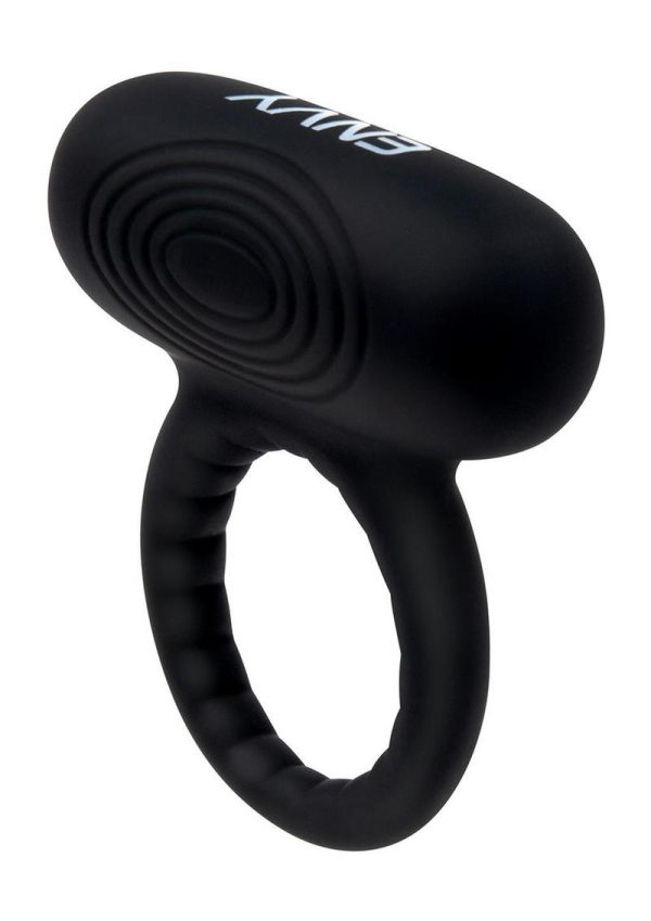 Envy Toys Trembler Vibrating Rechargeable Silicone Stamina Ring with Remote Control - Black