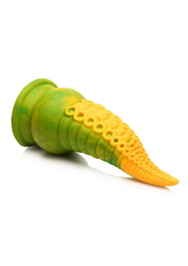 Creature Cocks Monstropus 2.0 Vibrating Tentacle Rechargeable Silicone Dildo - Yellow/Green