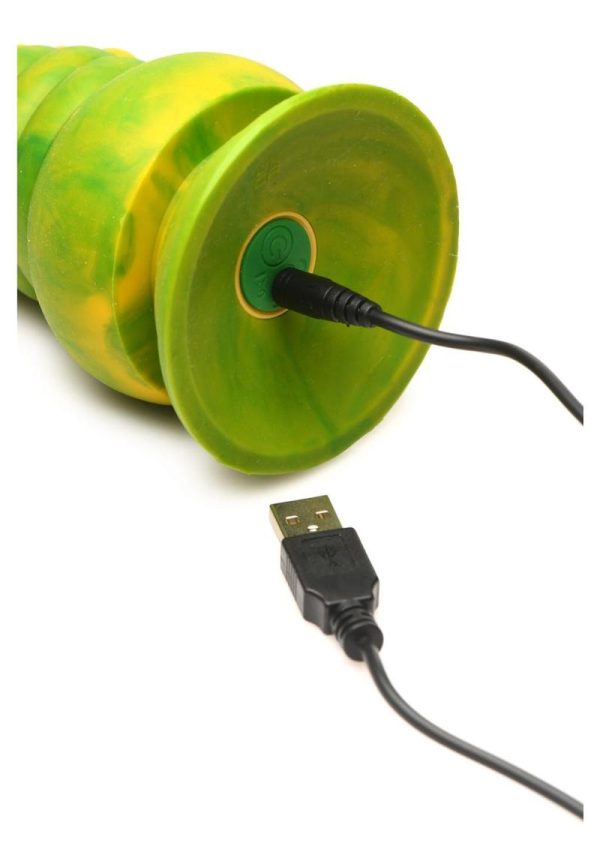 Creature Cocks Monstropus 2.0 Vibrating Tentacle Rechargeable Silicone Dildo - Yellow/Green