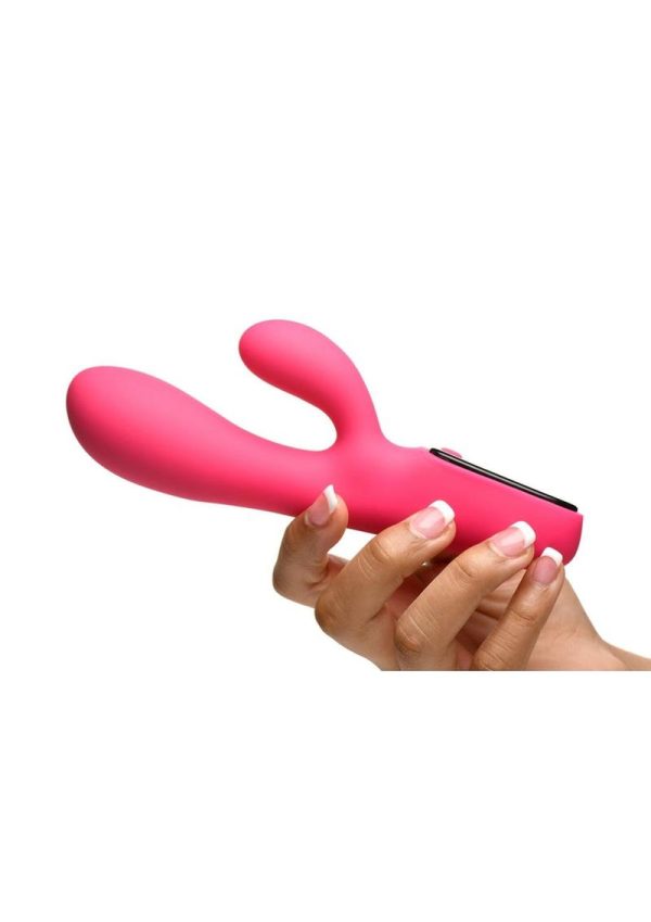 Bang! Digital Rechargeable Silicone Rabbit Vibrator - Pink
