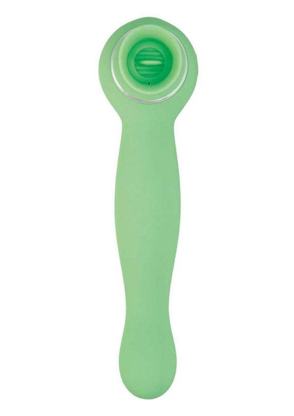 Blaze Luscious Licker Rechargeable Silicone Dual End Vibrator - Mint