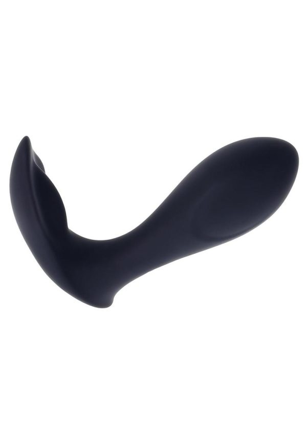 Take Me Out Rechargeable Silicone Dual Vibrator with Remote Control - Black