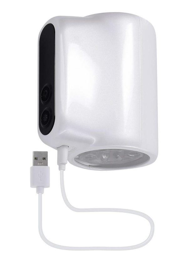 Playboy Spin Doctor Rechargeable Dual End Masturbator - White/Clear
