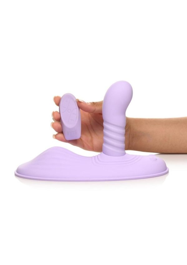 Inmi Thrust N Grind Thrusting and Vibrating Rechargeable Silicone Grinder Pad with Remote Control - Purple