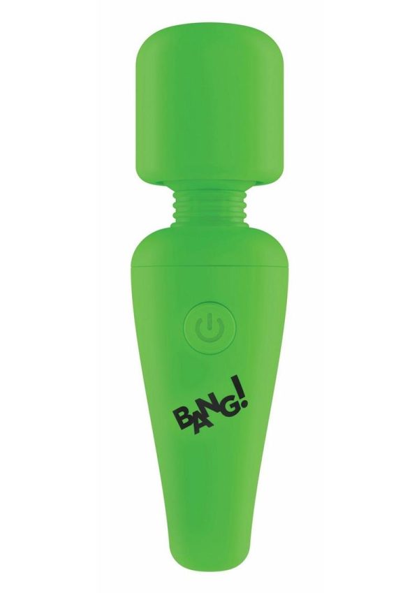 Bang! Glow in the Dark Rechargeable Silicone Mini Wand - Green