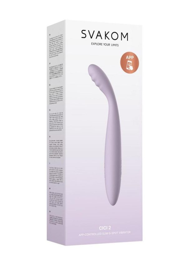 Svakom CICI 2 Rechargeable Silicone App Control G-Spot Vibrator - Lavender