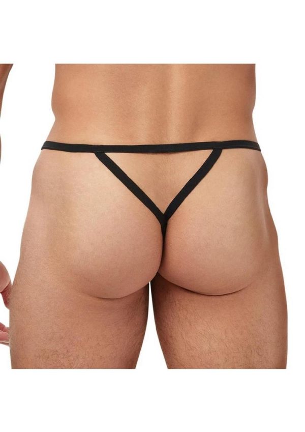 Banana Cabana Mesh G-String - Large/XLarge - Black