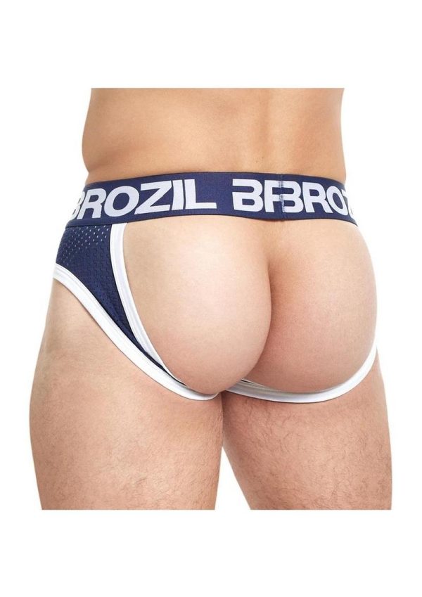 Brozil Ultra Sports Mesh Bulge Brief - Large/XLarge - Navy Blue