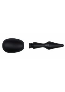AquaClean 150ML One Way Valve Douche with Butt Plug Nozzle - Black