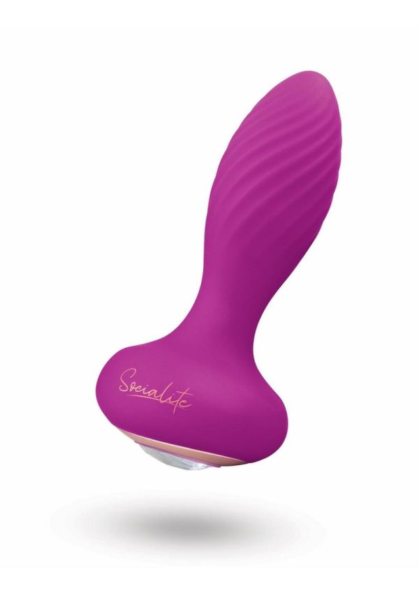 Bodywand Socialite Paradis Rechargeable Silicone Anal Plug - Purple/Gold