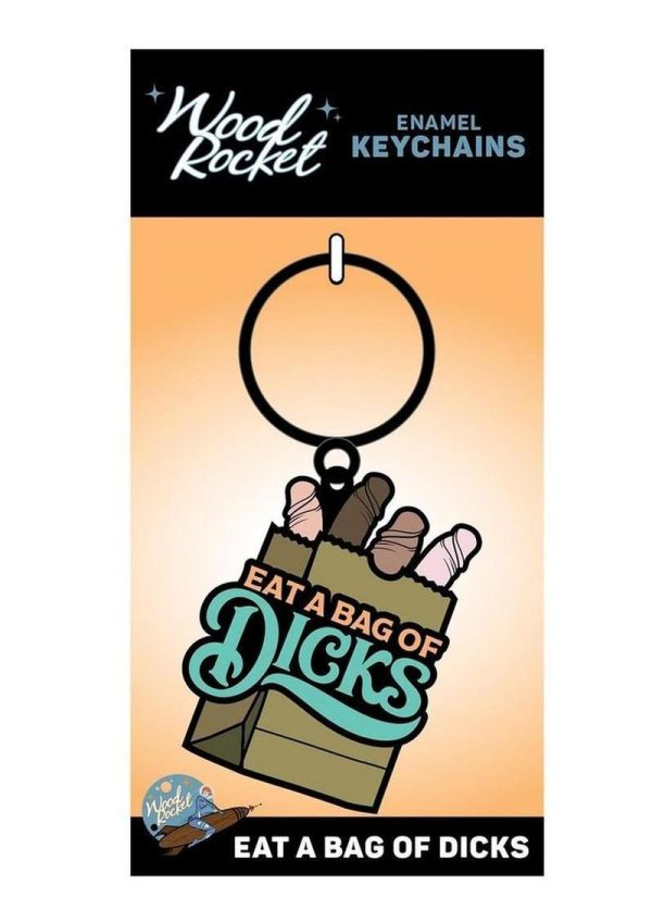 Eat a Bag of Dicks Keychain - Multicolor