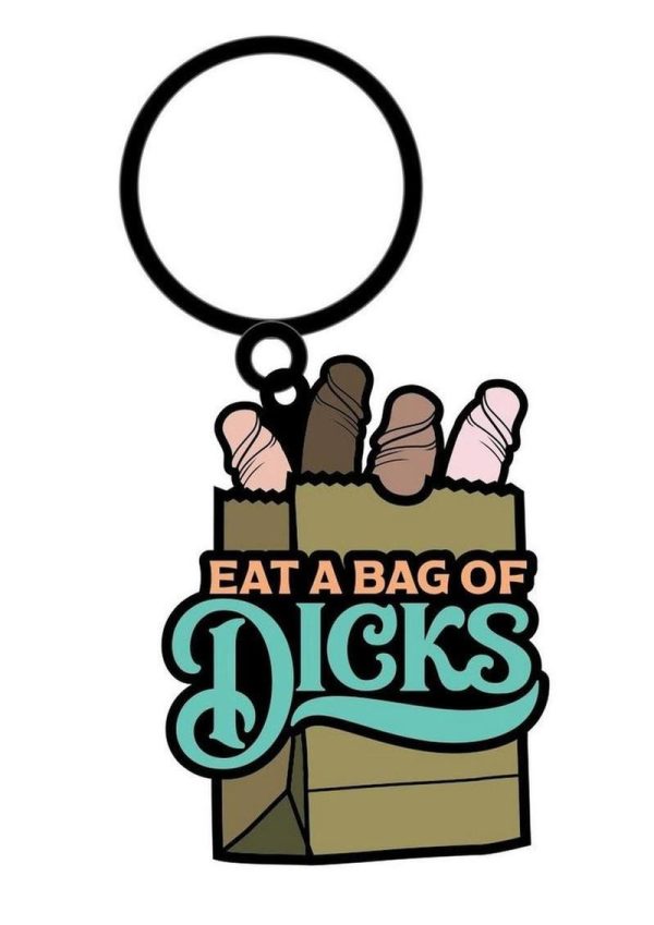 Eat a Bag of Dicks Keychain - Multicolor