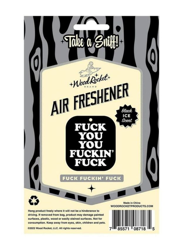 Fuck You You Fucking Fuck Air Freshener - White/Black